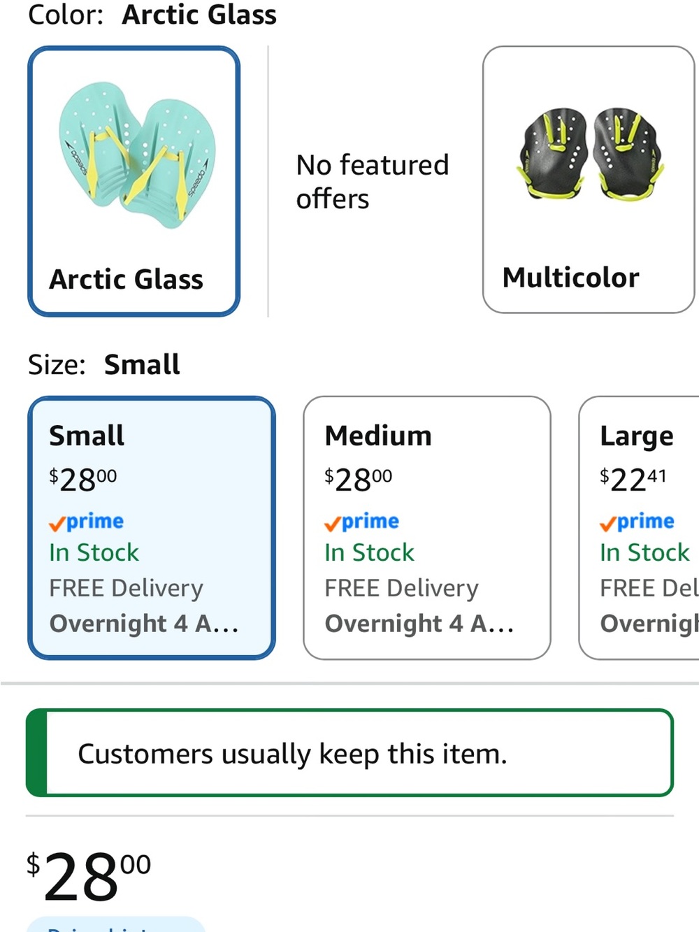 Arena Yellow Swim Cap + Aqua Green Short Fins+ Speedo Paddles - Picture 8 of 11